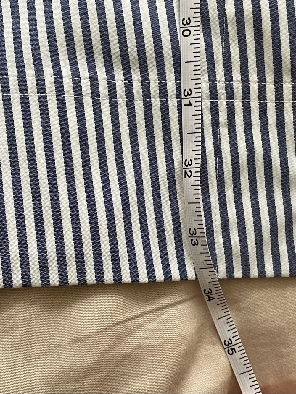 NEW SPANX Blue White Striped Wrap Shirt Dress Long Sleeve Stretch Cotton, Size S - Picture 13 of 14